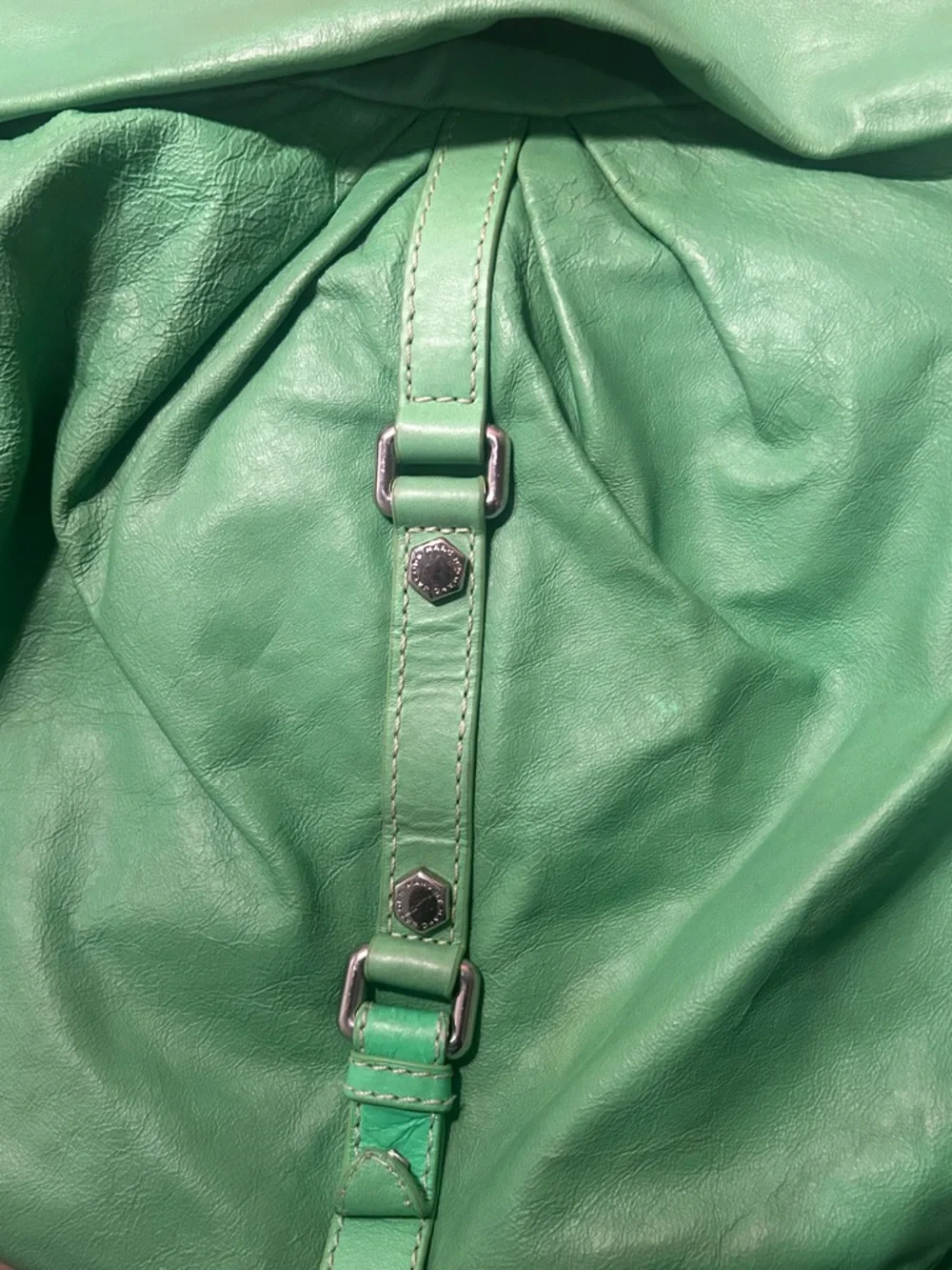 Marc by Marc Jacobs Neon Green Leather Hobo Bag - Picture 6 of 12